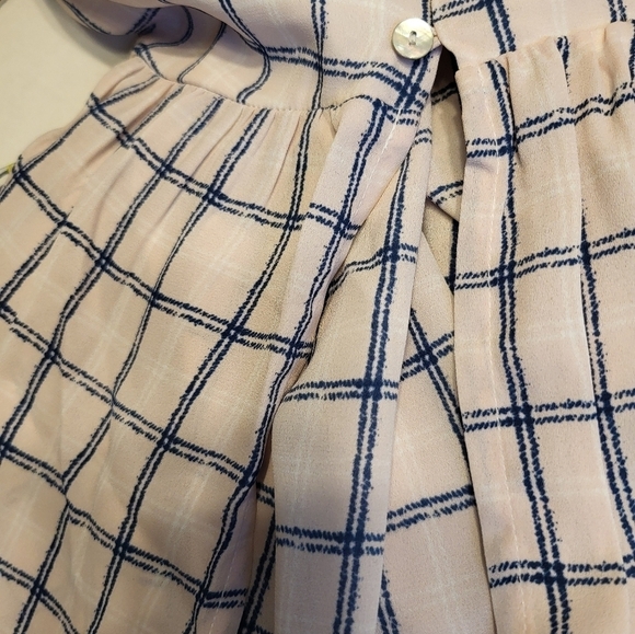 NWT Lumiere Med Urban Outfitters plaid pink and blue - Picture 7 of 7